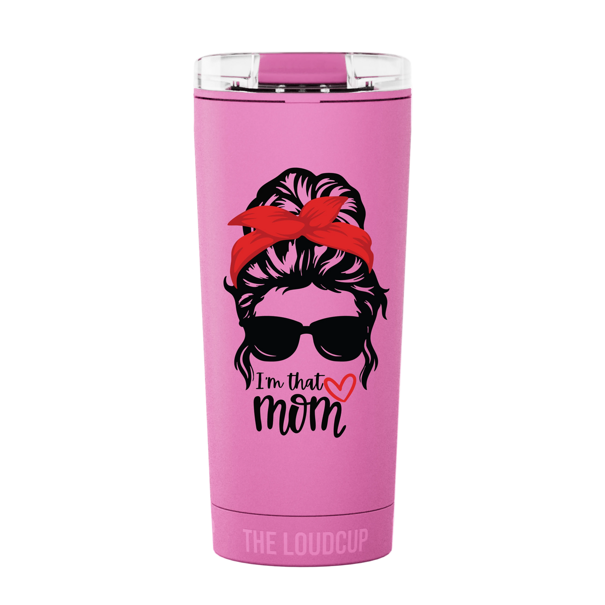 Pink That Mom Red Bow 16oz