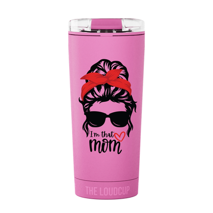Pink That Mom Red Bow 16oz